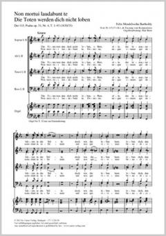 Die Toten werden dich nicht loben MWV 31 Standard