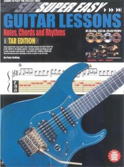 Super Easy Guitar Lessons: Notes, Chords And Rhythms 