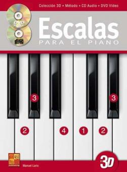 Escalas para el piano en 3D 