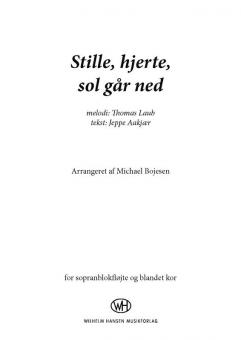 Stille, Hjerte, Sol Gar Ned 