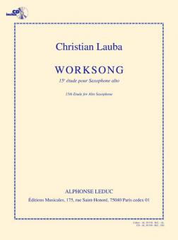 Lauba: Worksong 15e étude pour saxophone alto (livre + cd) - le livre 