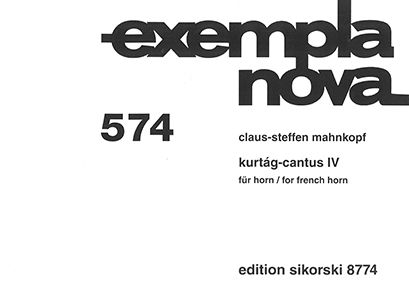Kurtág-Cantus IV für Horn 
