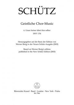 Unser keiner lebet ihm selber SWV 374 Standard