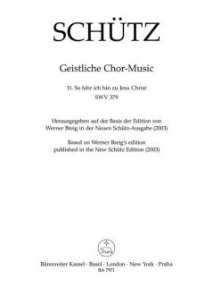 So fahr ich hin zu Jesu Christ SWV 379 Standard