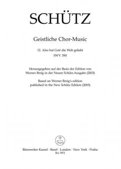 Also hat Gott die Welt geliebt SWV 380 Standard