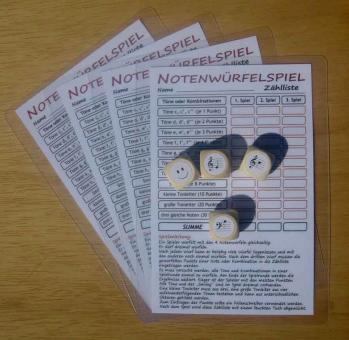 Notenwürfelspiel 