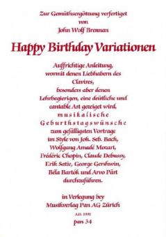 Happy Birthday Variationen, op. 95 