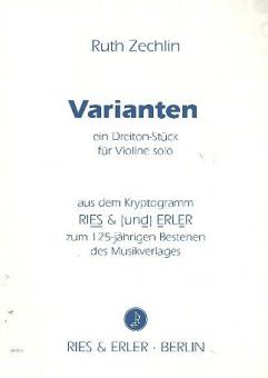 Varianten, ein Dreiton-Stück aus dem Kryptogramm 