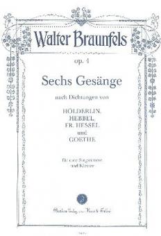 6 Gesänge op. 4 