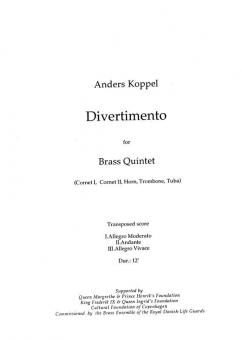 Divertimento For Brass Quintet 
