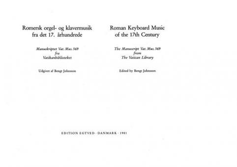 Roman Keyboard Music from the 17th Century 