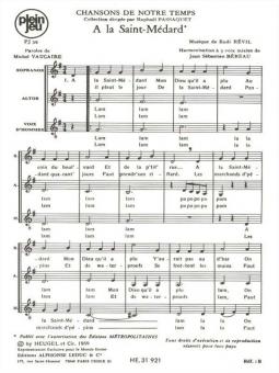 Vaucaire Chansons De Notre Temps PJ59 A La St Medard 