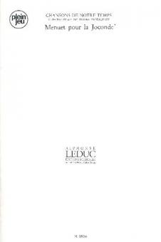 Chansons De Notre Temps PJ125 Menuet Pour La Joconde 
