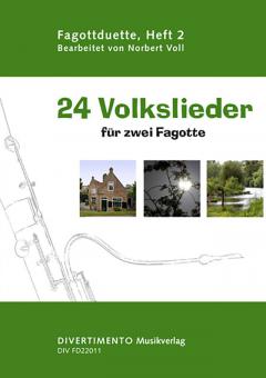24 Volkslieder für 2 Fagotte 