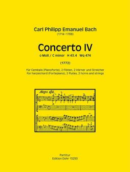 Concerto IV c-Moll H 43.4 / Wq 474 