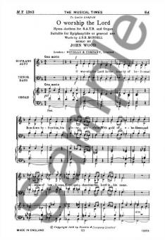 O Worship The Lord 