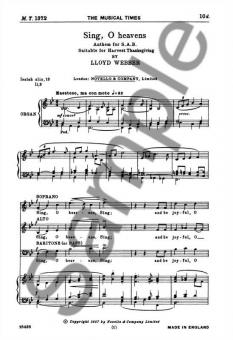 Sing, O Heavens 
