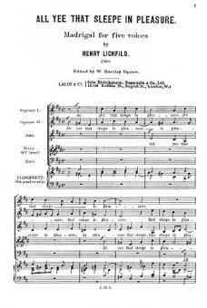 All Yee That Sleepe In Pleasure 