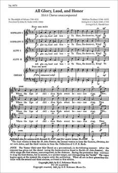 All Glory, Laud And Honor 