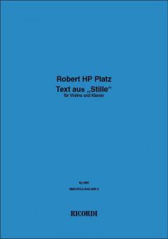 Text aus '€žStille' 