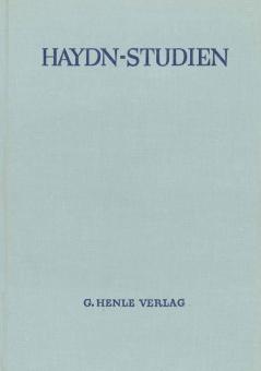 Haydn-Studien Einbanddecke 1 