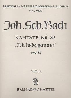 Kantate Nr. 82 "Ich habe genug (genung)" (Mariae Reinigung) für Bass-Solo und Orchester 