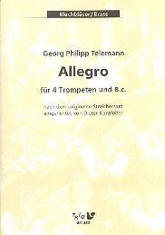 Allegro für 4 Trompeten und Basso continuo 