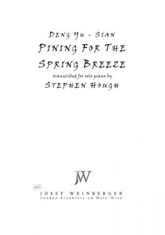 Pining for the Spring Breeze 