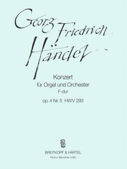 Orgelkonzert Nr. 5 F-Dur op. 4/5 HWV 293 