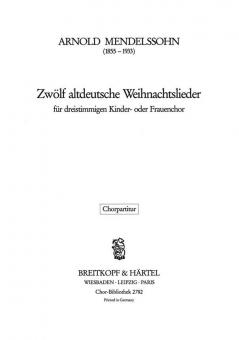 12 altdeutsche Weihnachtslieder 
