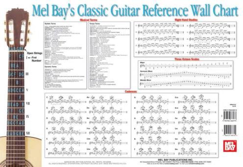 Classic Guitar Reference Wall Chart 