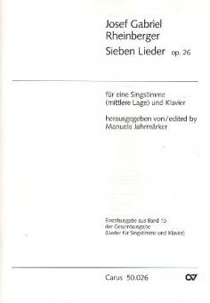 Rheinberger: Sieben Lieder op. 26 