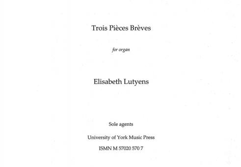 Trois Pieces Breves from Op. 74 