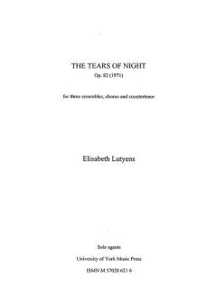 The Tears Of Night Op.82 