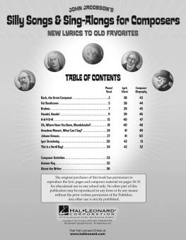 Silly Songs & Sing-Alongs For Composers 