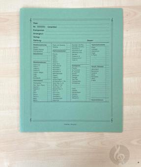 Notenumschlag Quart-Format grün 