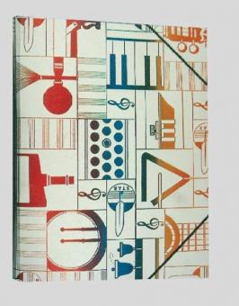 Feste Notenmappe Irisdruck mit Gummiband 