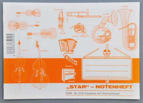 Notenheft Din A5 quer 4 Systeme m. V.-s 