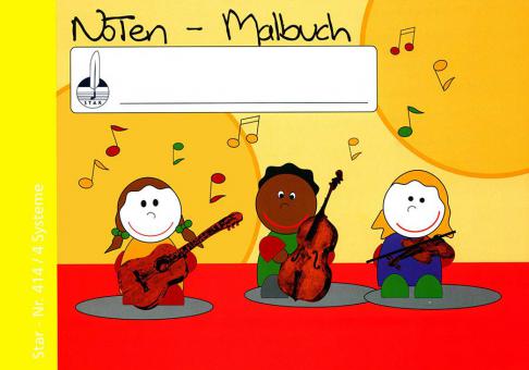 Notenmalbuch Din A4 quer 4 Systeme 