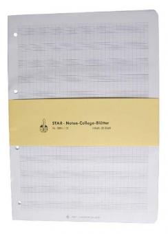 Noteneinlageblätter Din A4 12 Systeme 20 Blatt gelocht 