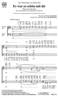 Es war so schön mit dir 