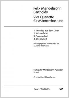 Vier Quartette für Männerchor Standard