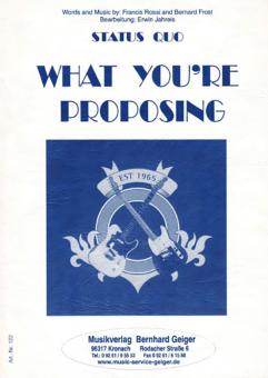 What you're Proposing 