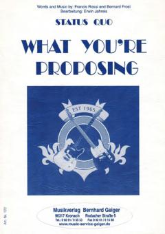 What you're Proposing 