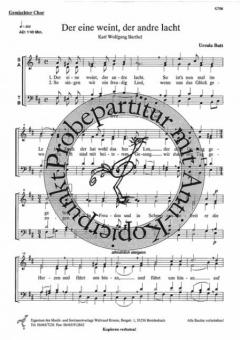 Der eine weint, der andre lacht 