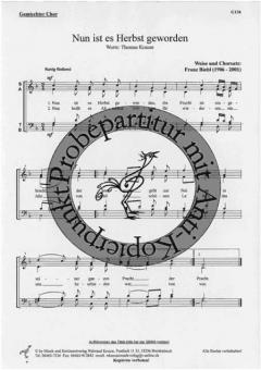 Nun ist es Herbst geworden 