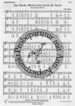 Der blanke Mond zieht durch die Nacht 