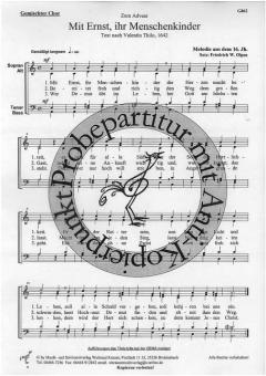 Mit Ernst, ihr Menschenkinder 