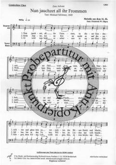 Nun jauchzet all ihr Frommen 
