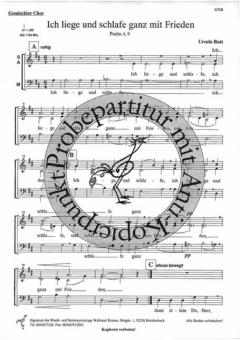 Ich liege und schlafe ganz mit Frieden 